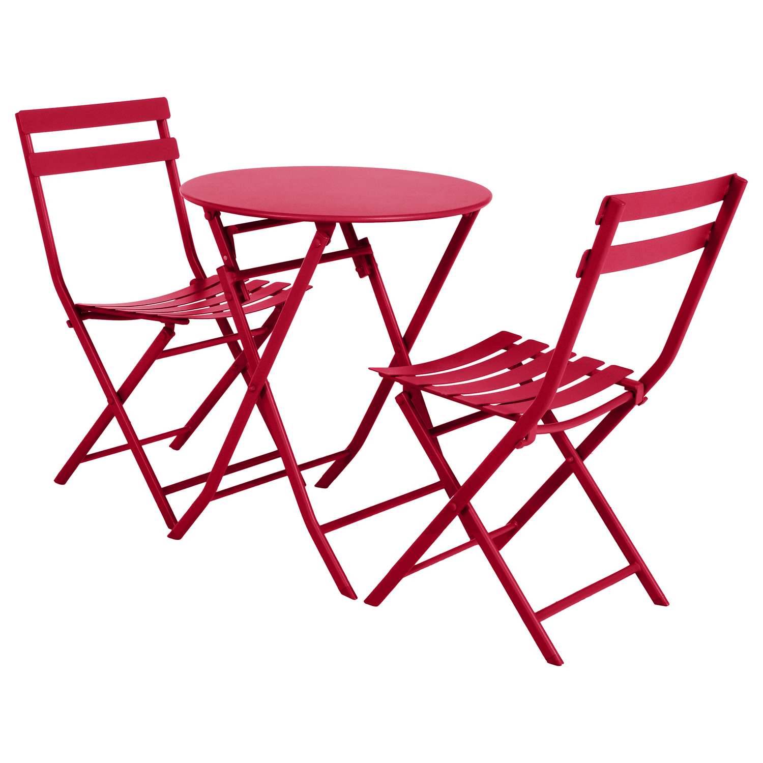 Sans Marque - Lot de 2 chaises de jardin pliables en métal Greensboro - Toilinux - Imagen 4