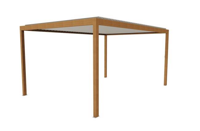 Pergola Bioclimatique Autoportante Motorisée Éclairée Aluminium 5x3,5 Aspect Bois SV ORIAL France - Image 8