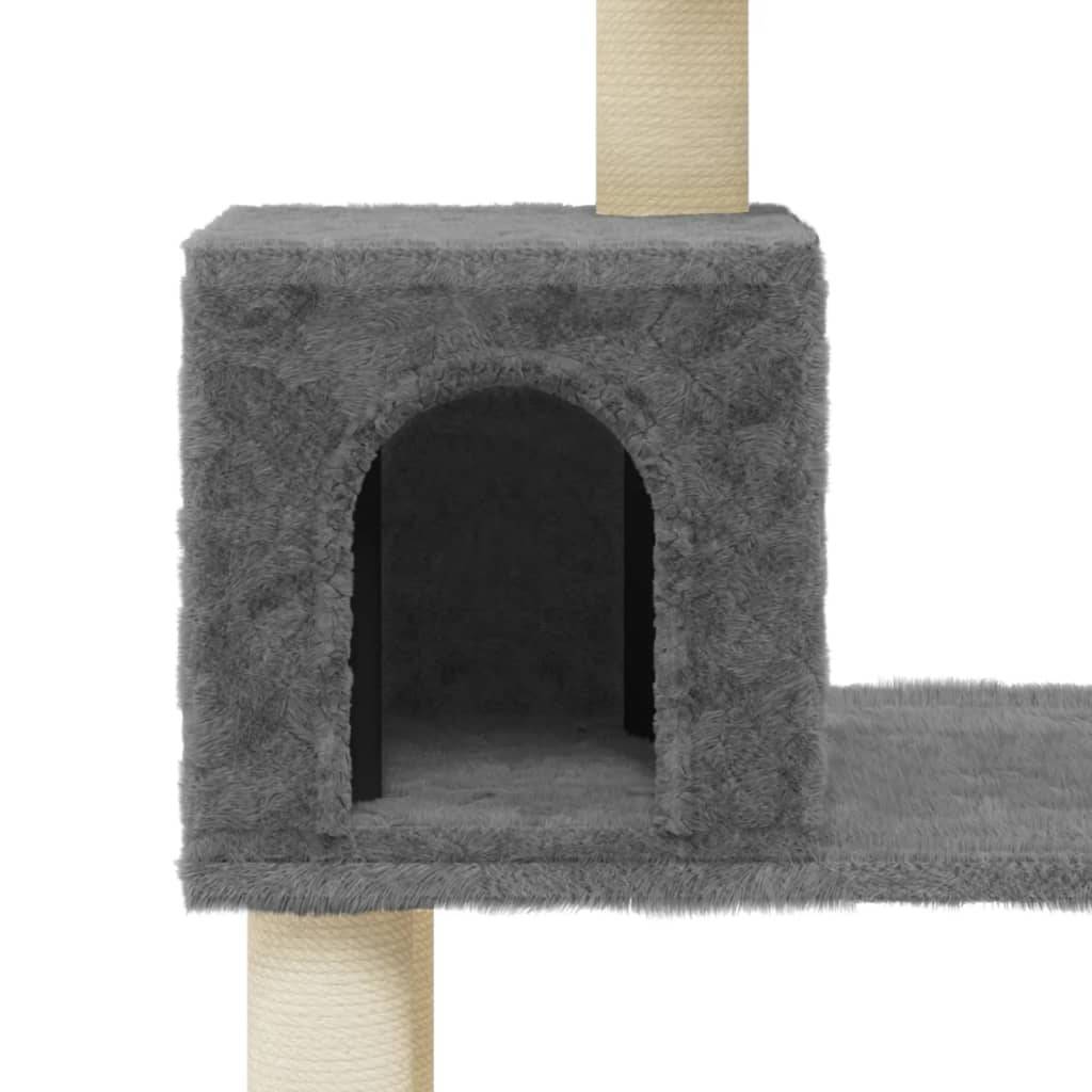 Vidaxl - Arbre à chat avec griffoirs en sisal Gris foncé 147 cm vidaXL 171478 - Imagen 4