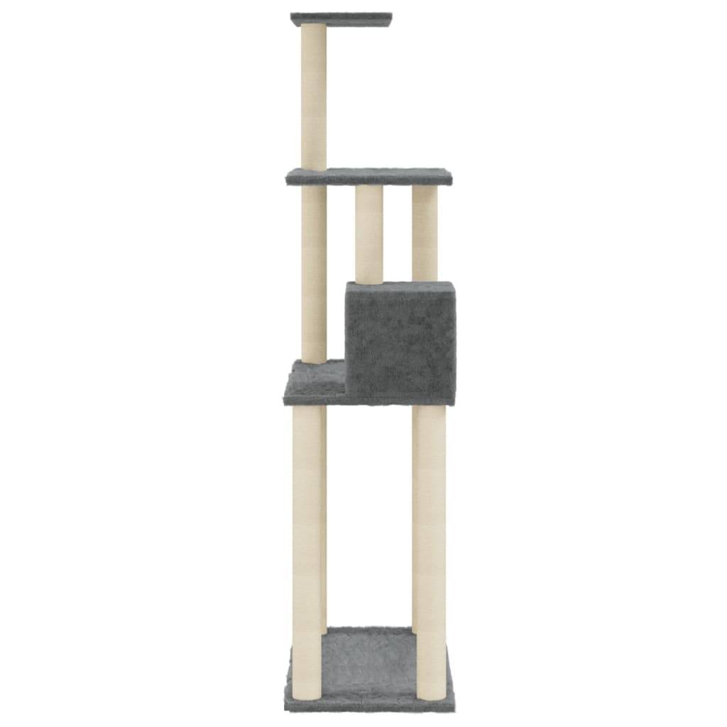 Vidaxl - Arbre à chat avec griffoirs en sisal Gris foncé 147 cm vidaXL 171478 - Imagen 6