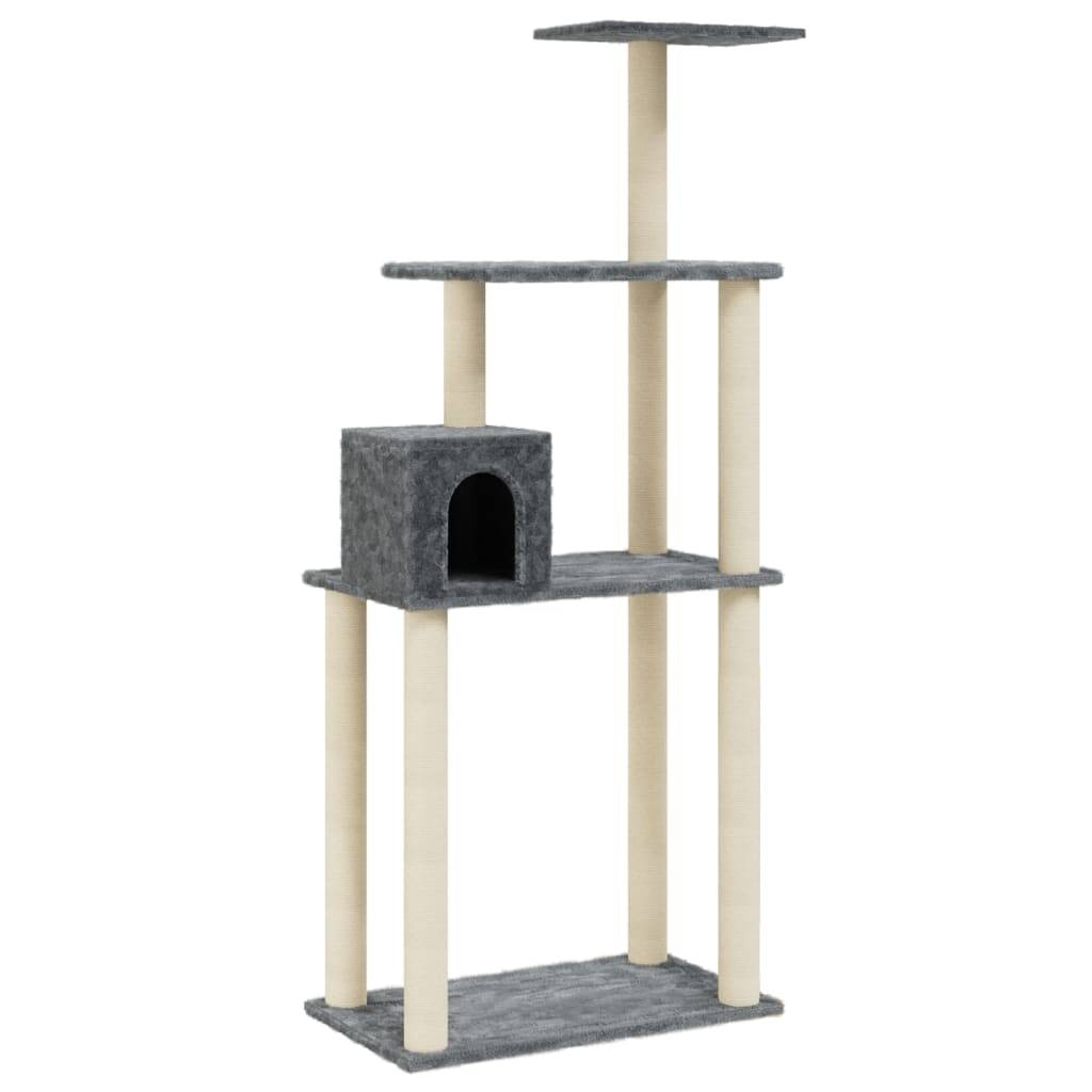 Vidaxl - Arbre à chat avec griffoirs en sisal Gris foncé 147 cm vidaXL 171478 - Imagen 2