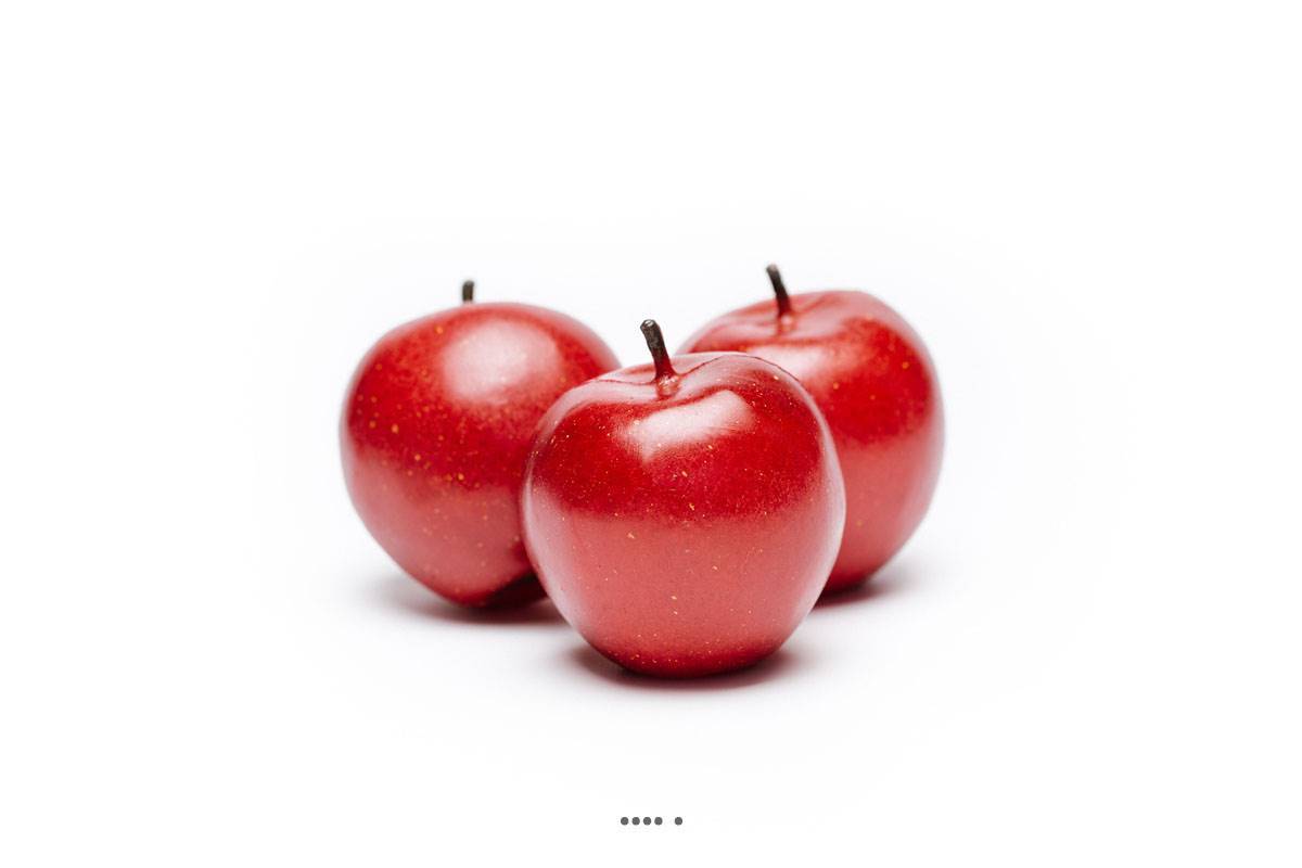 Artificielles - Pomme artificielle Rouge en lot de 3 en Plastique soufflé D 80 mm - Imagen 1