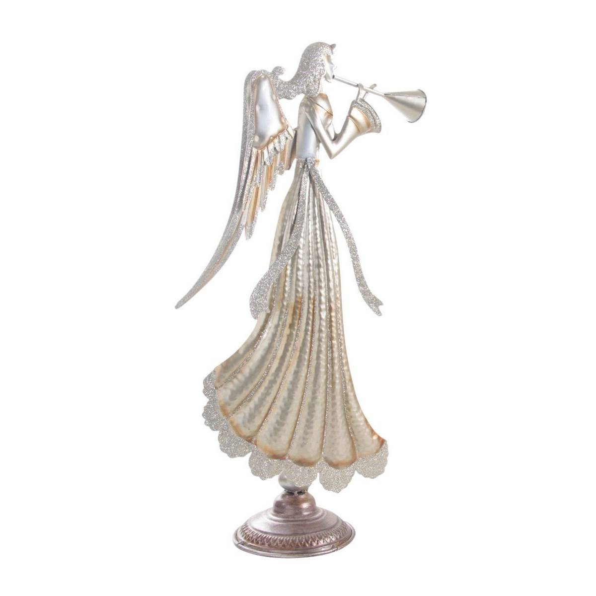 Aubry Gaspard - Statuette ange en métal doré et paillettes - Imagen 1
