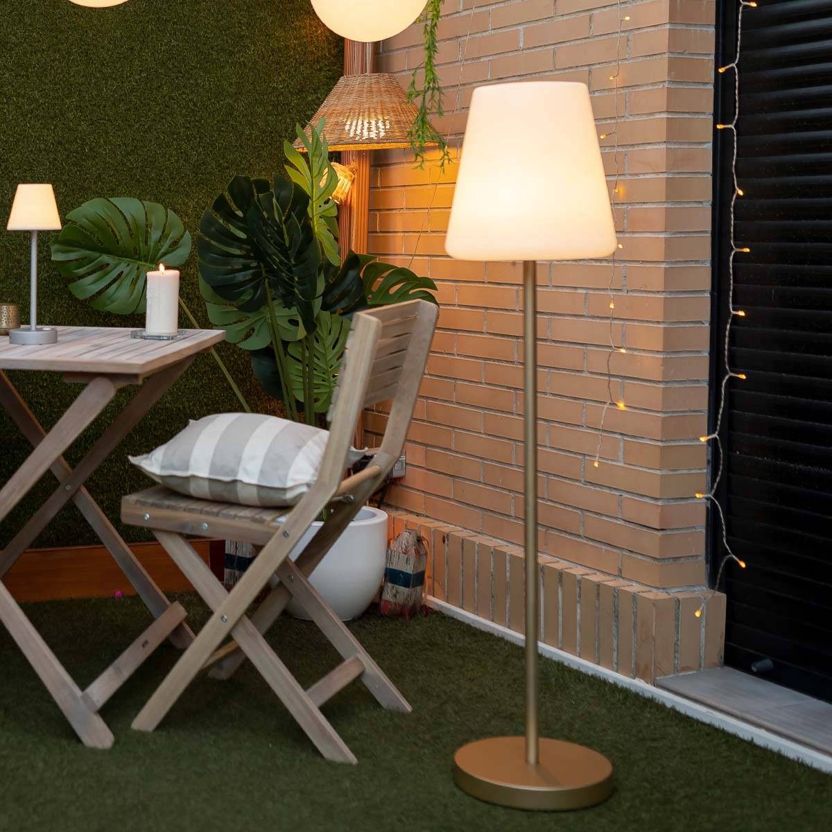 Lampadaire 120 cm de haut sans fil pour l'intérieur et l'extérieur. Lumière LED avec charge solaire ou USB. Fabriqué en Espagne. LOLA SLIM - Imagen 3