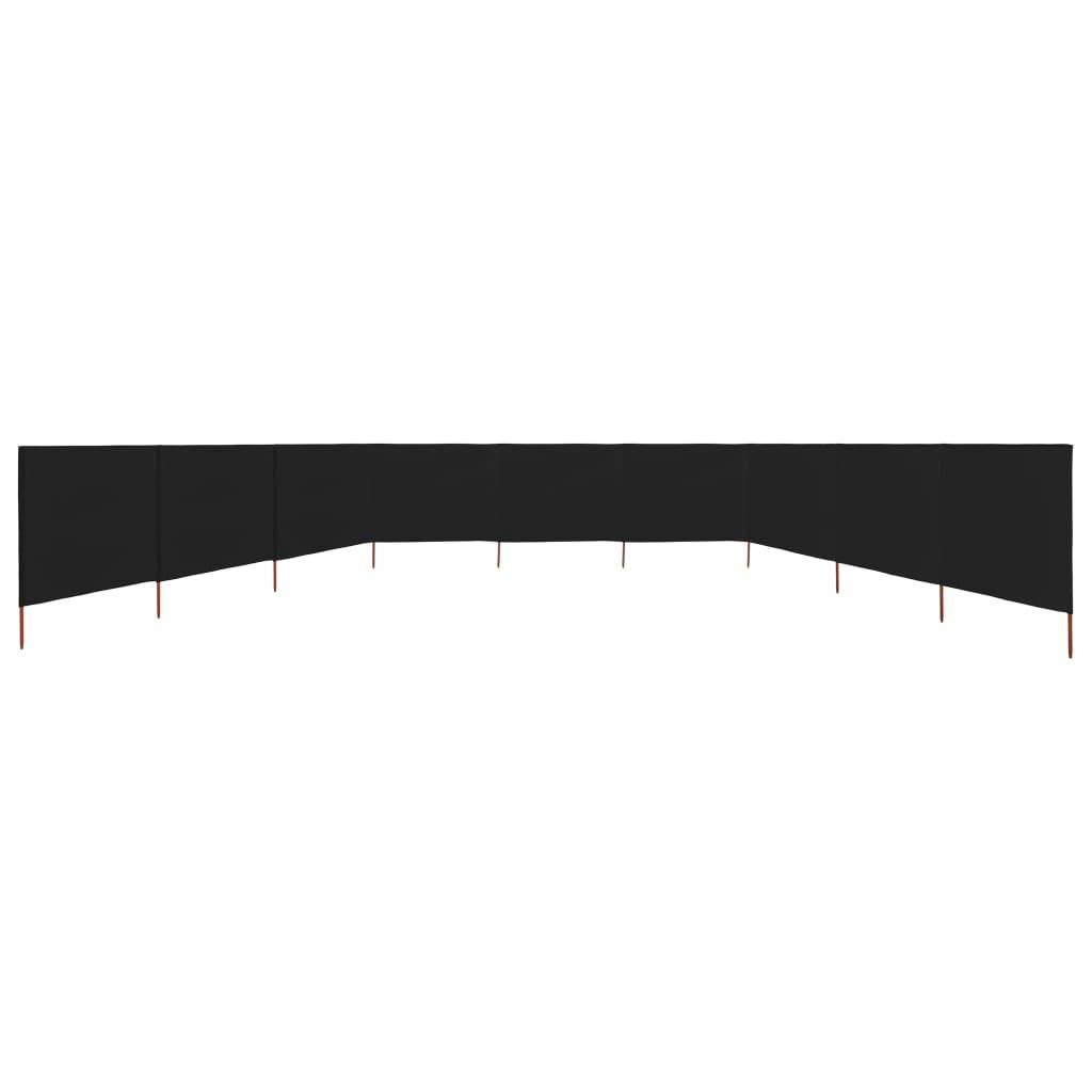 Helloshop26 - Brises-vue paravent 9 panneaux tissu 1200 x 80 cm noir - Imagen 3