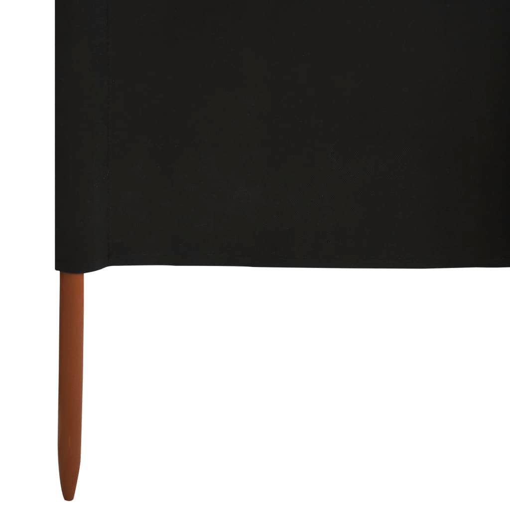 Helloshop26 - Brises-vue paravent 9 panneaux tissu 1200 x 80 cm noir - Imagen 5