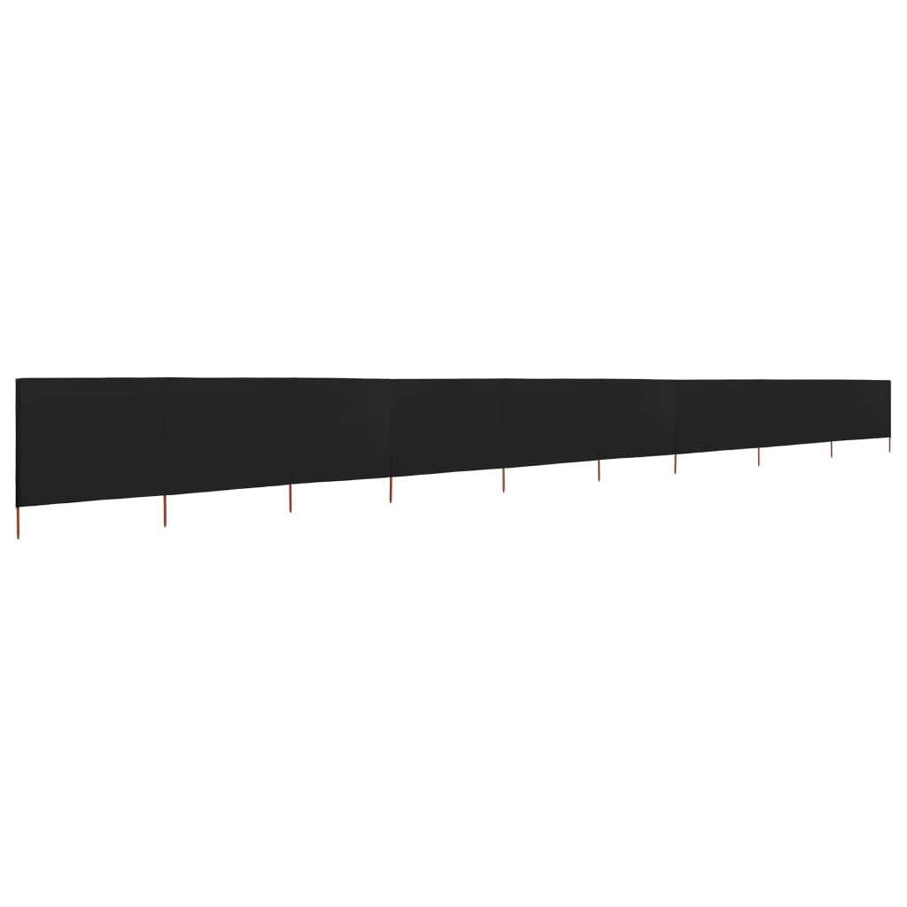 Helloshop26 - Brises-vue paravent 9 panneaux tissu 1200 x 80 cm noir - Imagen 2