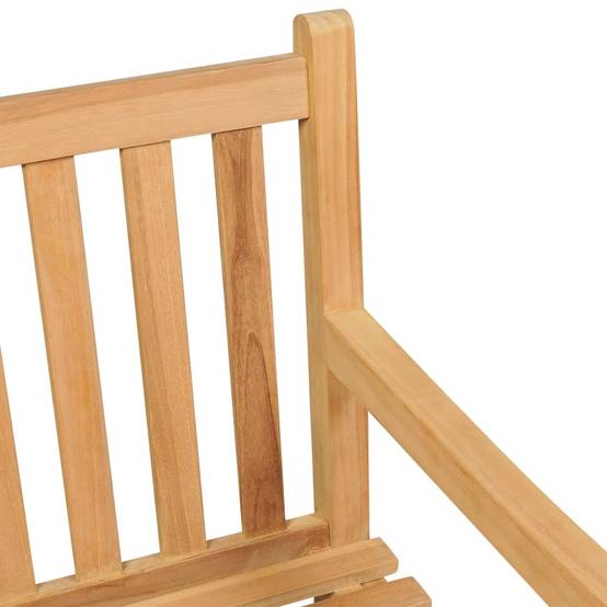 Banc Jardin Teck Massif Poncé Petit Format Haut de Gamme Brun 114 cm – ComfortXL Outdoor Living - Image 4