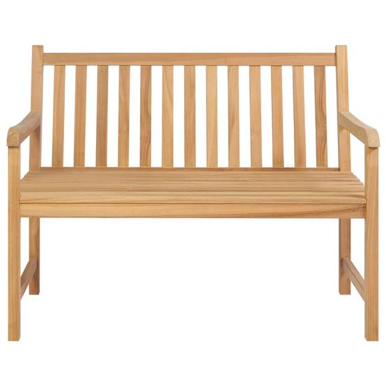 Banc Jardin Teck Massif Poncé Petit Format Haut de Gamme Brun 114 cm – ComfortXL Outdoor Living - Image 2