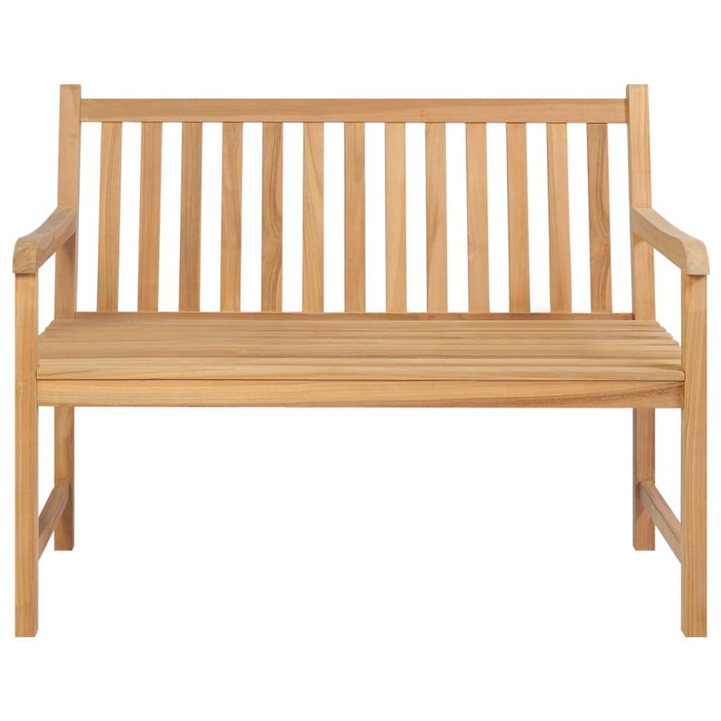 Banc Jardin Teck Massif Poncé Petit Format Haut de Gamme Brun 114 cm – ComfortXL Outdoor Living - Image 2