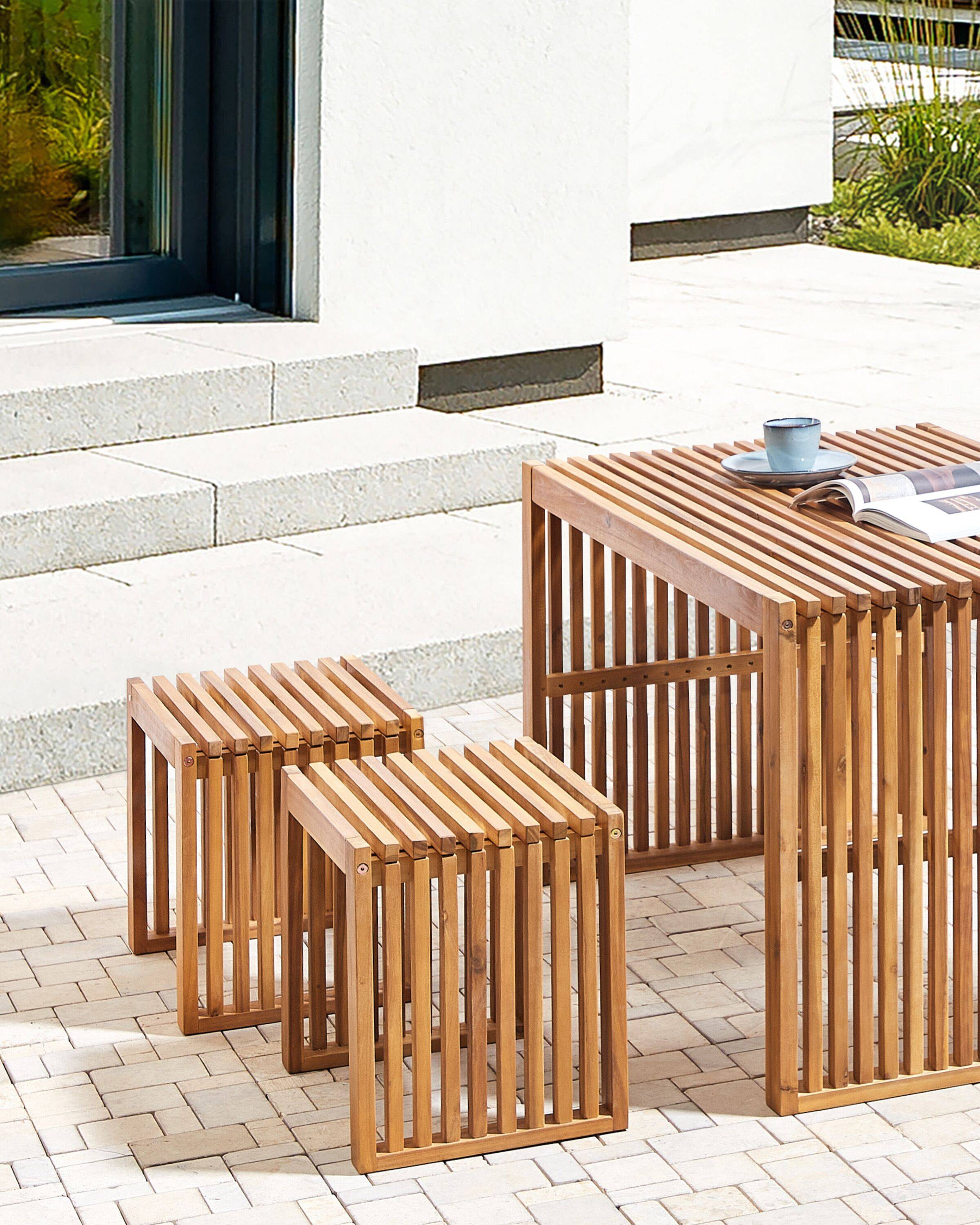 Beliani - Chaise de jardin Acacia Marron BELLANO - Beliani - Imagen 1
