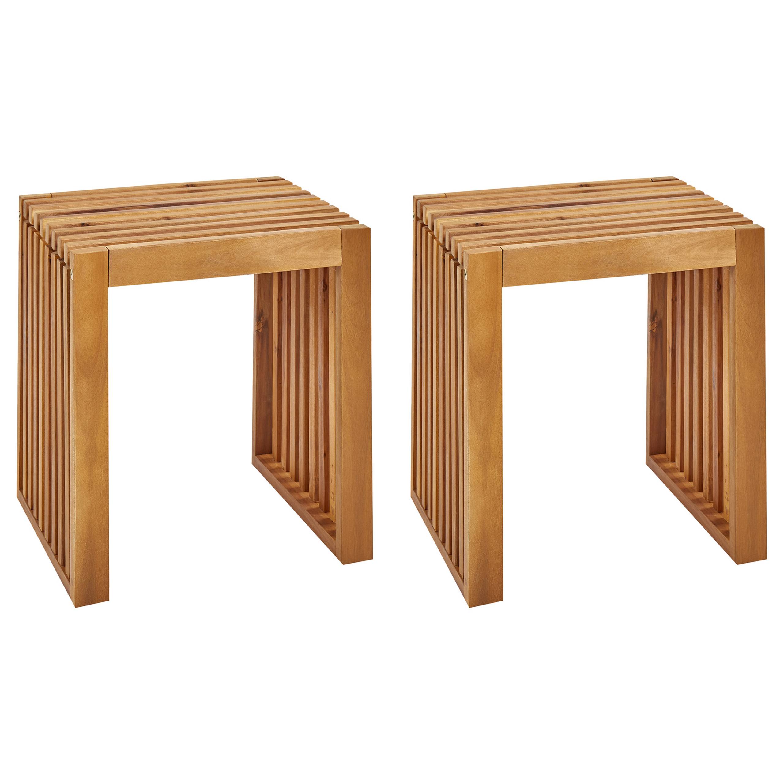 Beliani - Chaise de jardin Acacia Marron BELLANO - Beliani - Imagen 2