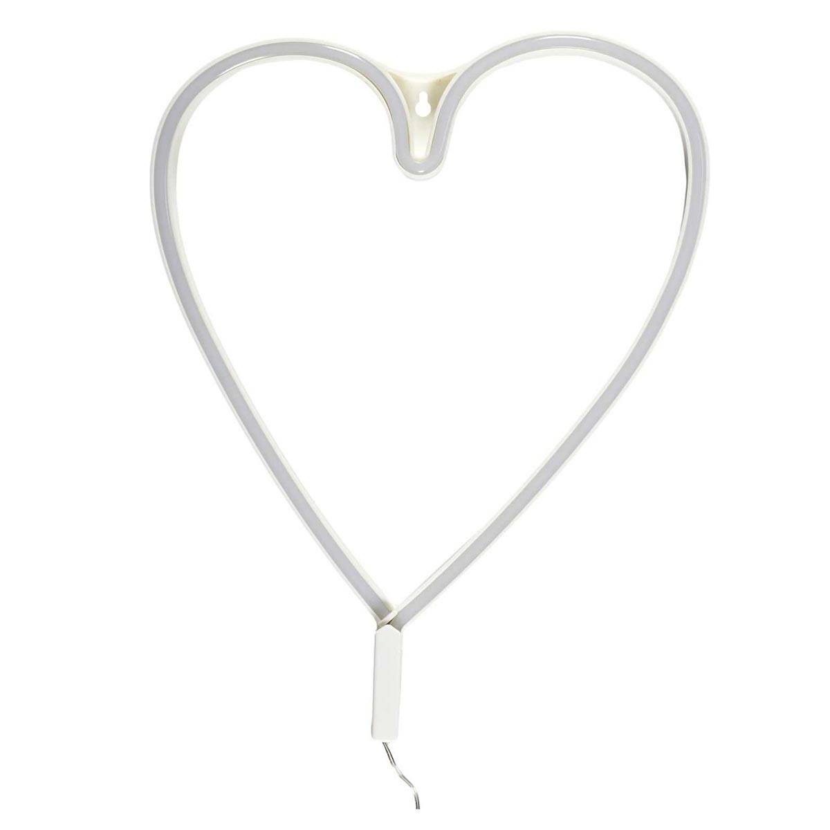 The Home Deco Factory - Lampe LED Effet Néon "Cœur" 30cm Multicolore - Image 1