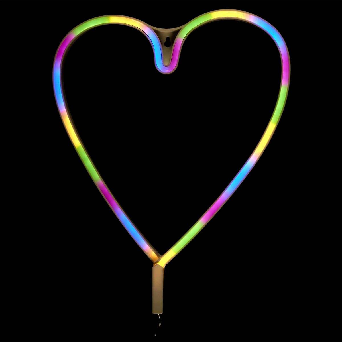 The Home Deco Factory - Lampe LED Effet Néon "Cœur" 30cm Multicolore - Image 2