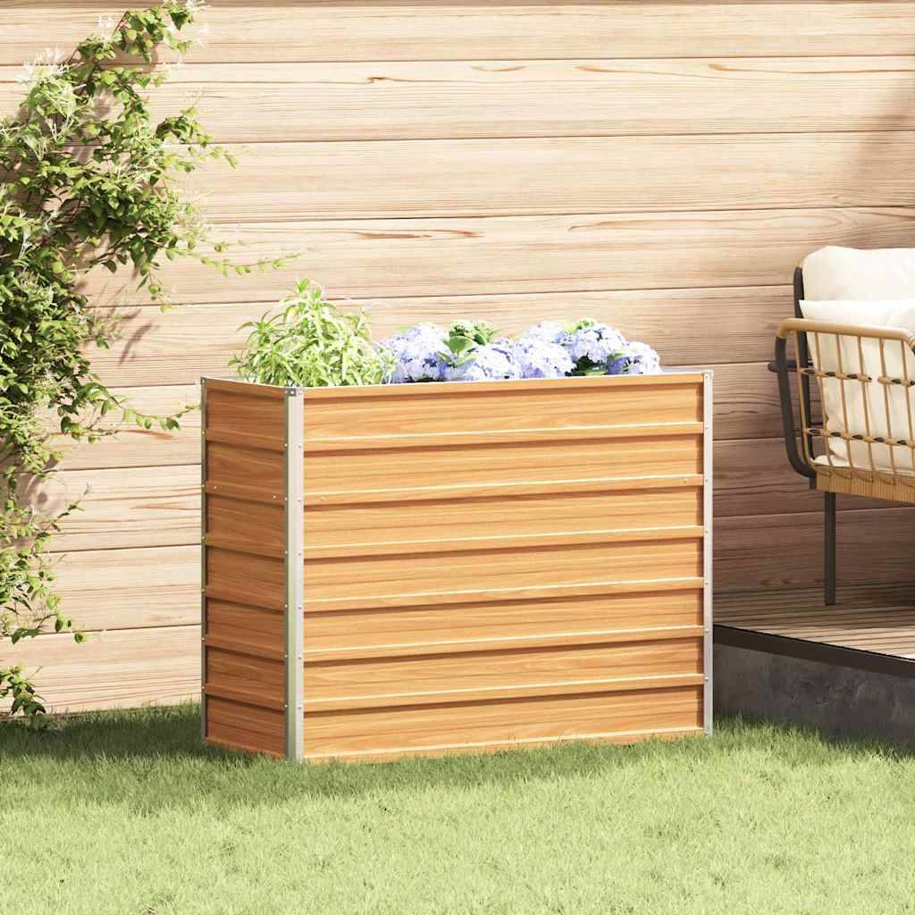 Prolenta Premium - Jardinière acier marron 100 x 40 x 77 cm - Prolenta premium p324.9 - Image 1