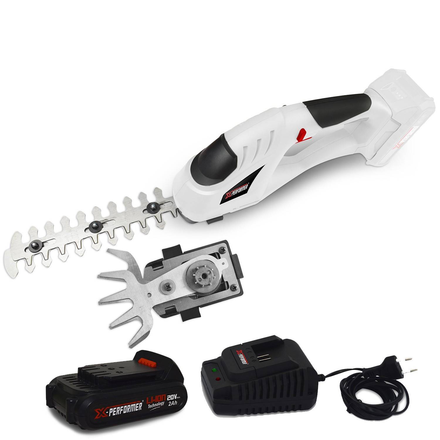 Cisaille de jardin Portative - Sculpteur de haies 2 EN 1 - 20V - Xperformer XPCSTH20LI - Batterie 2Ah et chargeur inclus - Image 1
