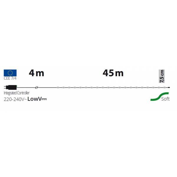 Lotti - Guirlande lumineuse gouttes 45m 600 LED haute luminosité ambré 8 animations câble vert IP44 Lotti - Imagen 2