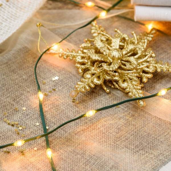 Lotti - Guirlande lumineuse gouttes 45m 600 LED haute luminosité ambré 8 animations câble vert IP44 Lotti - Imagen 6