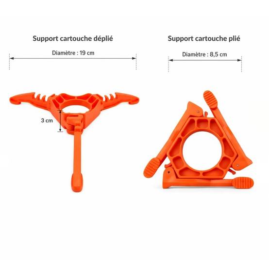 Brûleur pliable et support de cartouche plastique Trailgaz Plus pour camping et randonnée - Image 5