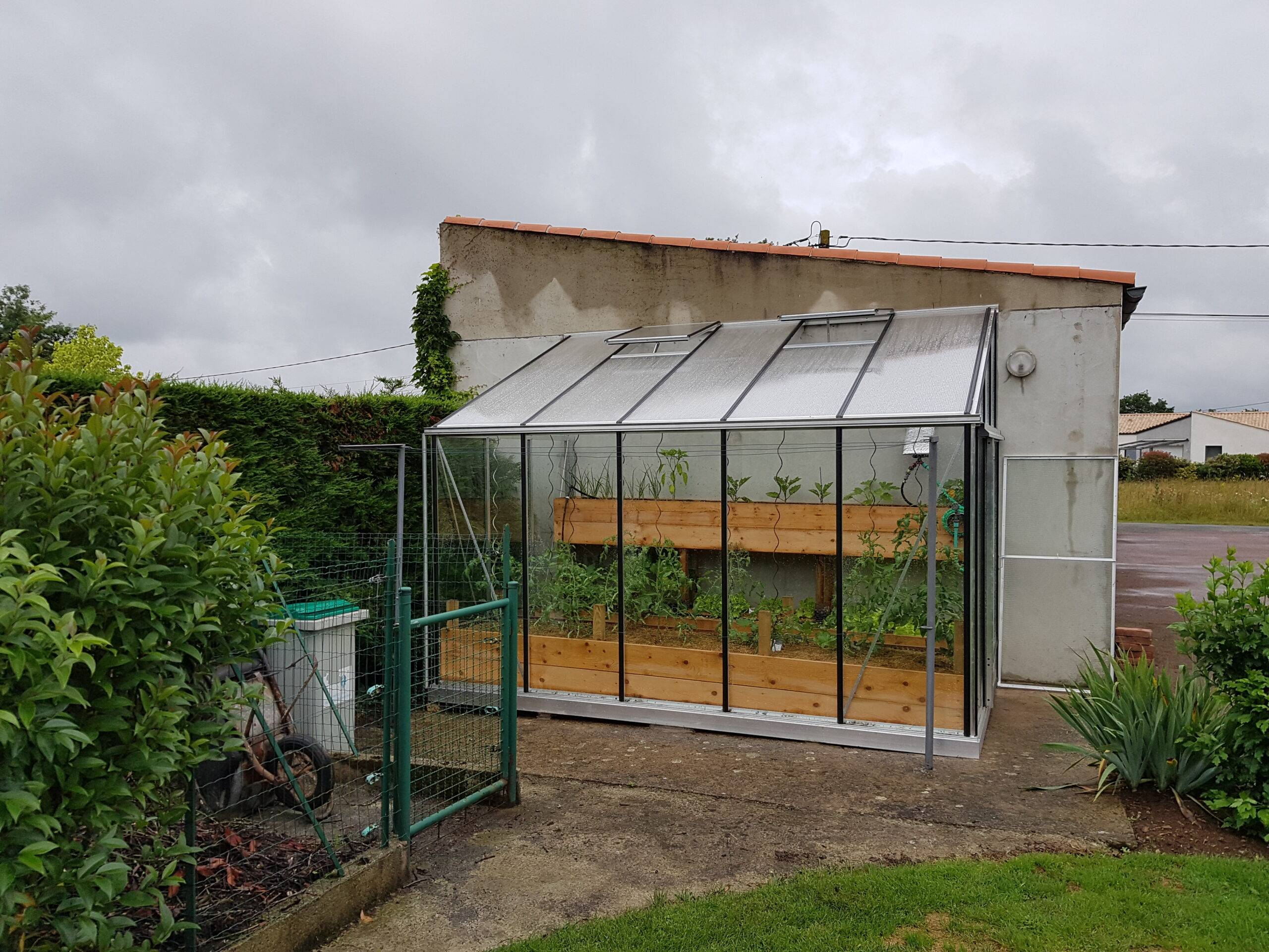 10m² - Serre en verre 4 mm securit  - Euro Murale serre adossée - Alu - 10m² - ALUMINIUM - L'atelier Des Serres - Imagen 4
