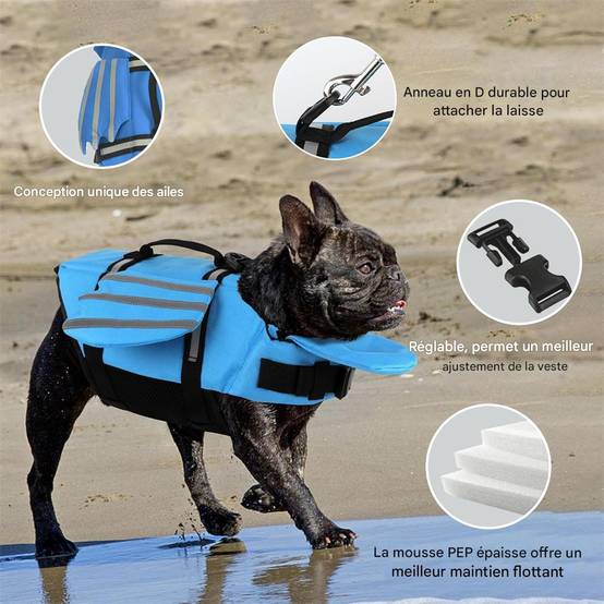 Gilet de sauvetage pour chien - Design d'ailes DtopbuyAge - Image 3