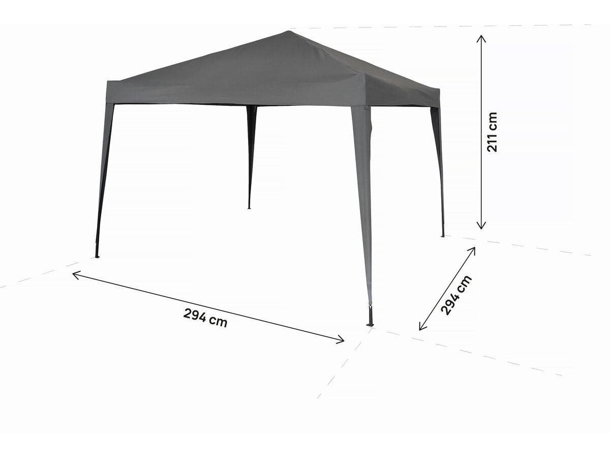 Tonnelle De Jardin Pliante "svetlana 3" - 9 M² - 3 X 3 M - Gris -habitat Et Jardin - Image 4