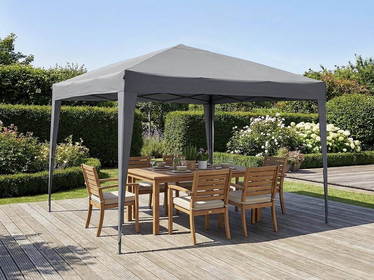 Tonnelle De Jardin Pliante "svetlana 3" - 9 M² - 3 X 3 M - Gris -habitat Et Jardin - Image 2
