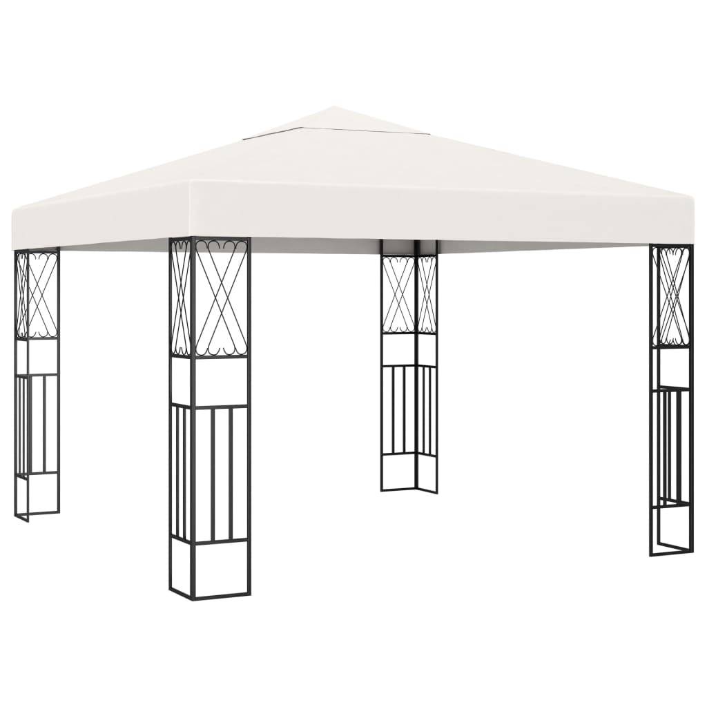 Tonnelle Aluminium Crème avec LED 3 x 3 x 2.6 m - PANGIVO - Image 3