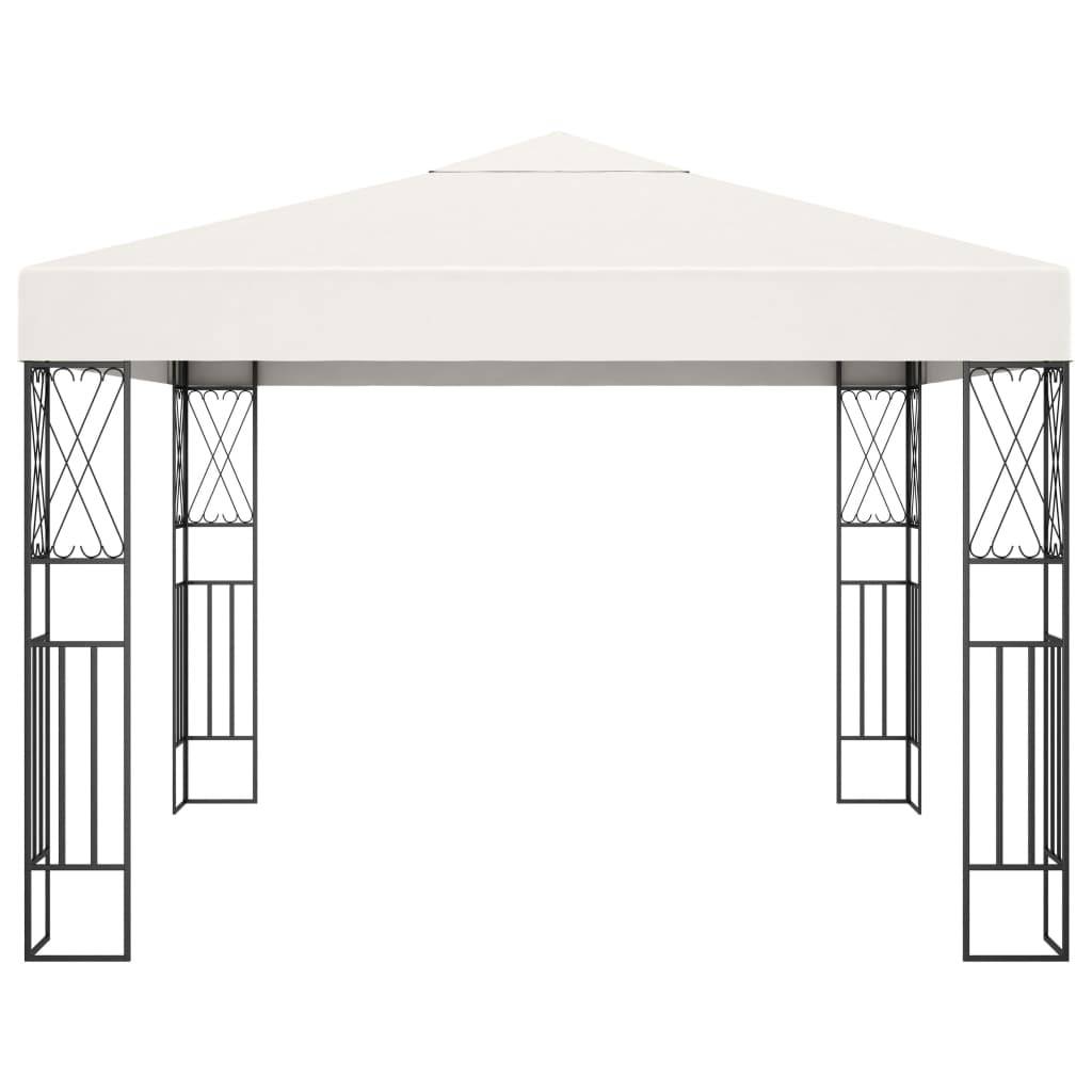 Tonnelle Aluminium Crème avec LED 3 x 3 x 2.6 m - PANGIVO - Image 4