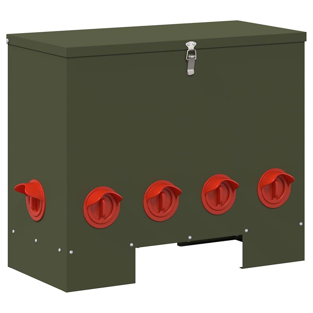 Lot de 2 Distributeurs Hauts Métal 25kg Vert Olive - ComfortXL Outdoor Living - Image 4