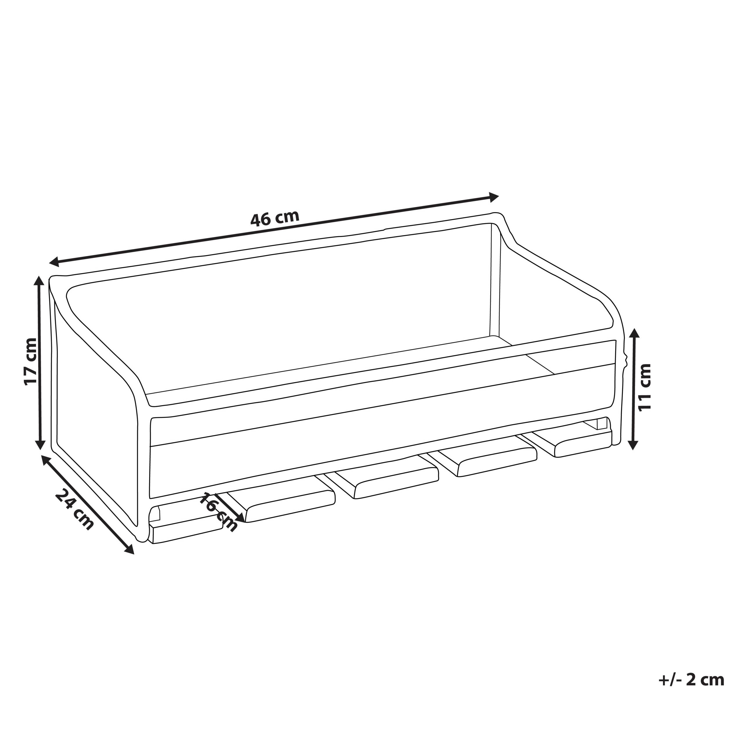 Beliani - 2 Etagères Murales avec Porte-Verres en Rotin Clair Métal et Bois d'Acajou Double Rangement Pratique Fait Main Support Verres à Vin - Imagen 3