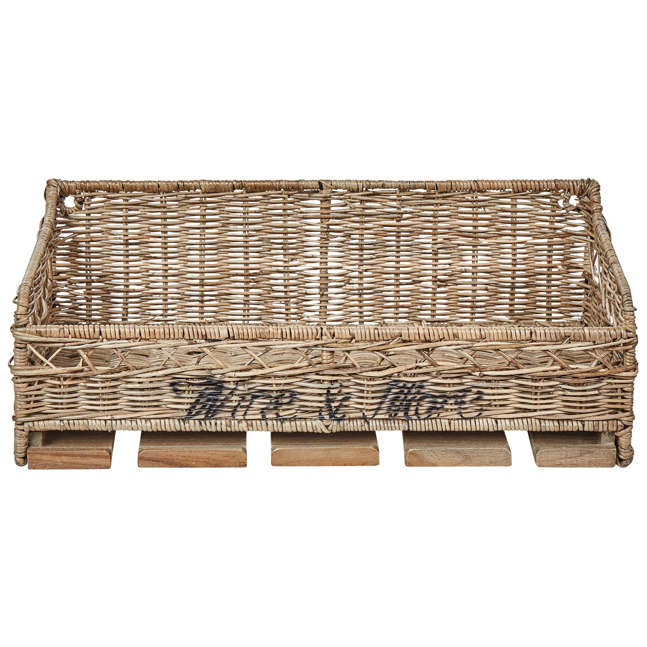 Beliani - 2 Etagères Murales avec Porte-Verres en Rotin Clair Métal et Bois d'Acajou Double Rangement Pratique Fait Main Support Verres à Vin - Imagen 4