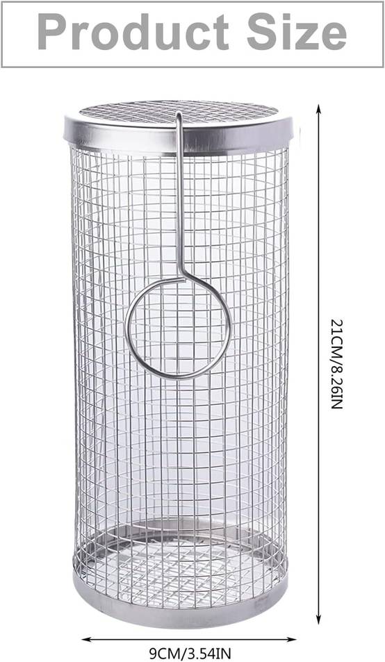 Panier de barbecue - Accessoire en acier inoxydable cylindrique - Lytech - Image 7