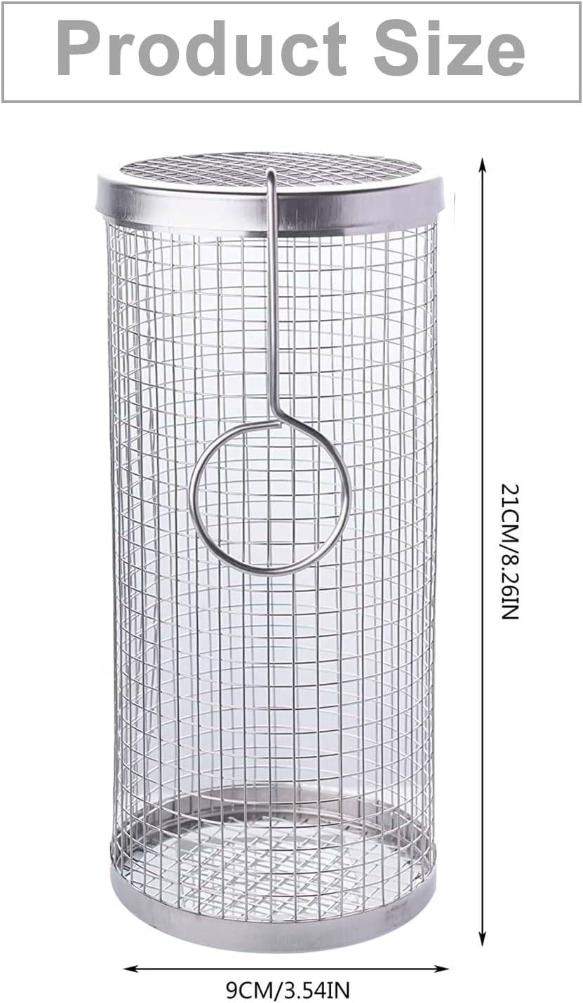 Panier de barbecue - Accessoire en acier inoxydable cylindrique - Lytech - Image 7