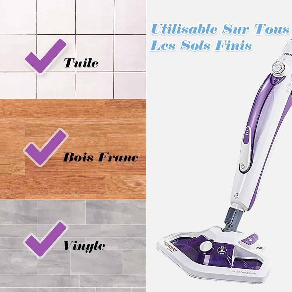 4 Vadrouilles de Rechange Lavables pour Polti Vaporetto Brosse Vaporforce PAEU0332 -IntiMeg - Image 4