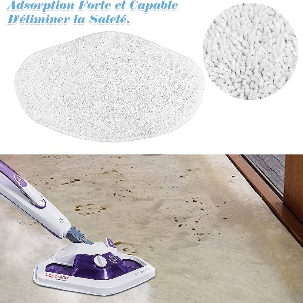 4 Vadrouilles de Rechange Lavables pour Polti Vaporetto Brosse Vaporforce PAEU0332 -IntiMeg - Image 2