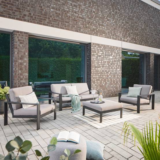 Salon de jardin aluminium HOME DELUXE RIO L - anthracite - Image 2
