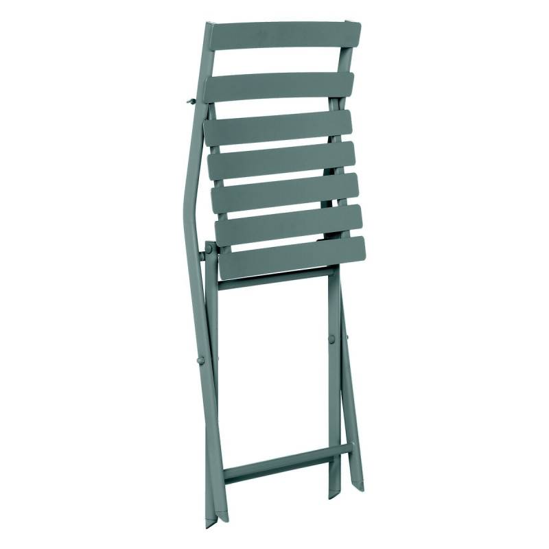 Hesperide - Silla de jardín plegable "Greensboro" verde jade en acero tratado epoxi Hespéride - Imagen 3
