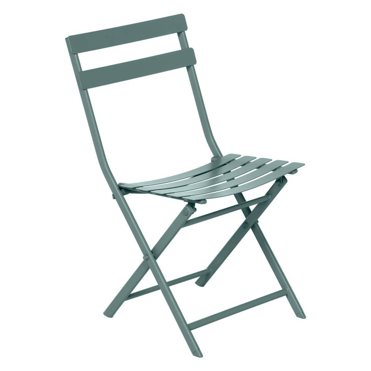 Hesperide - Silla de jardín plegable "Greensboro" verde jade en acero tratado epoxi Hespéride - Imagen 1