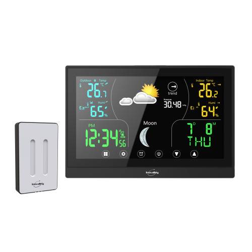Inovalley - Station météo avec écran LCD couleur tactile - Imagen 3