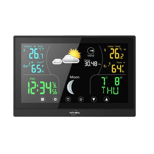 Inovalley - Station météo avec écran LCD couleur tactile - Imagen 2