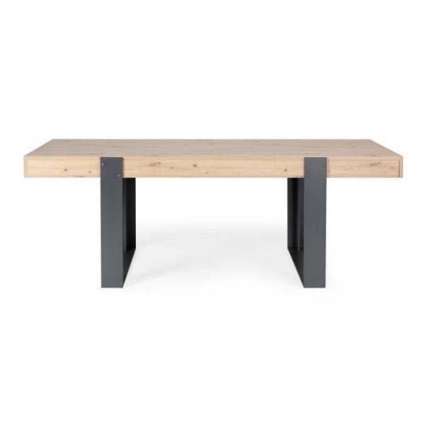 Table a manger - Rectangulaire - Panneaux de particules - Industriel - Loft - L 223,9 x P 93 x H 78,6 cm - Image 3