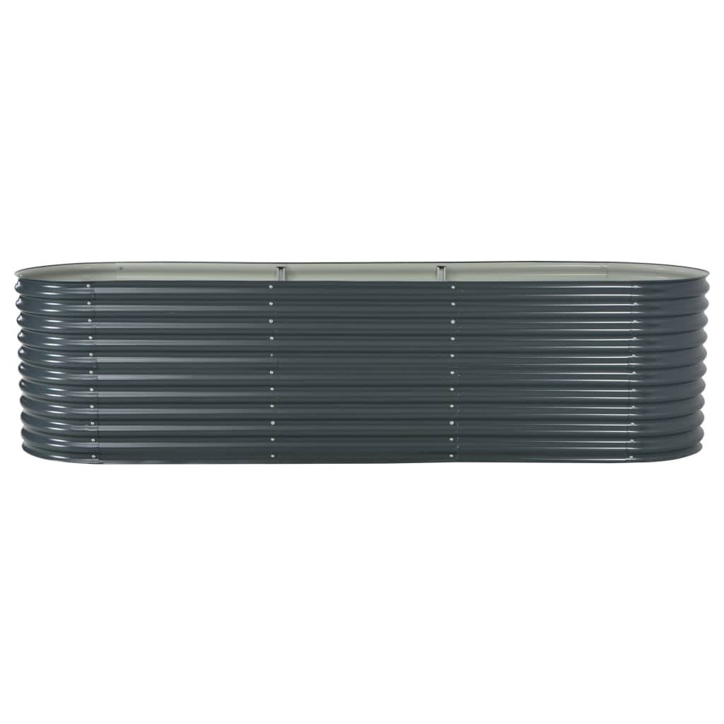 Helloshop26 - Jardinière lit surélevé plantes fleurs jardin 320 x 80 x 81 cm acier galvanisé gris - Imagen 3