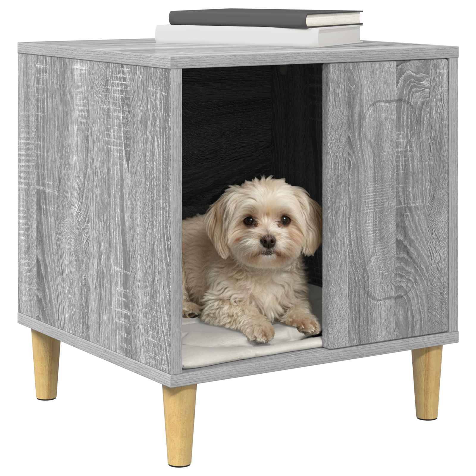 Niche Chien Salon Bois Ingénierie Tendance Moderne Gris Sonoma - ComfortXL Outdoor Living - Image 3