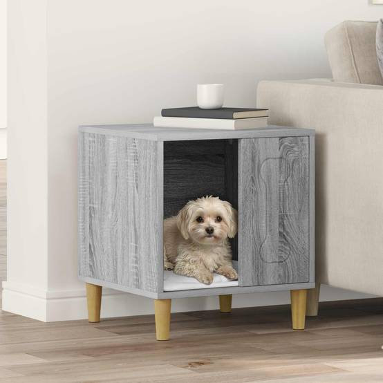 Niche Chien Salon Bois Ingénierie Tendance Moderne Gris Sonoma - ComfortXL Outdoor Living - Image 1