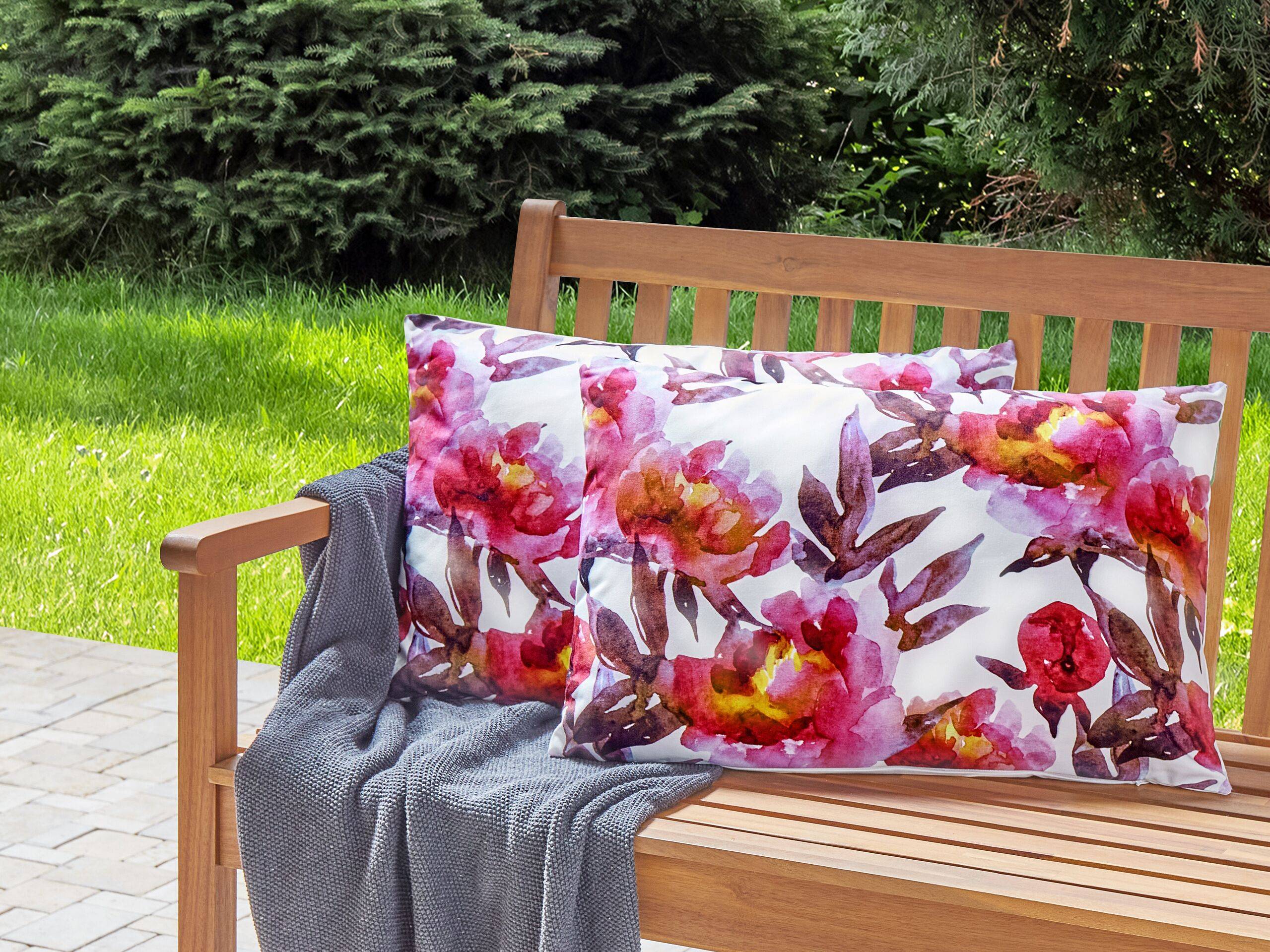 Beliani - Coussin d'extérieur Polyester Rose LANROSSO - Beliani - Imagen 1