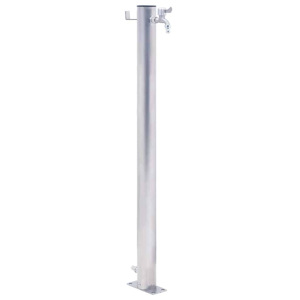 PANGIVO - Colonne à eau de jardin acier inoxydable argenté 23.5 x 7 x 80 cm, poids:1.9kg - PANGIVO