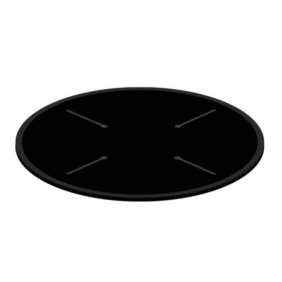Oviala - Plateau de table de jardin rond HPL 70 cm chêne fumé Opera - Oviala - Image 5