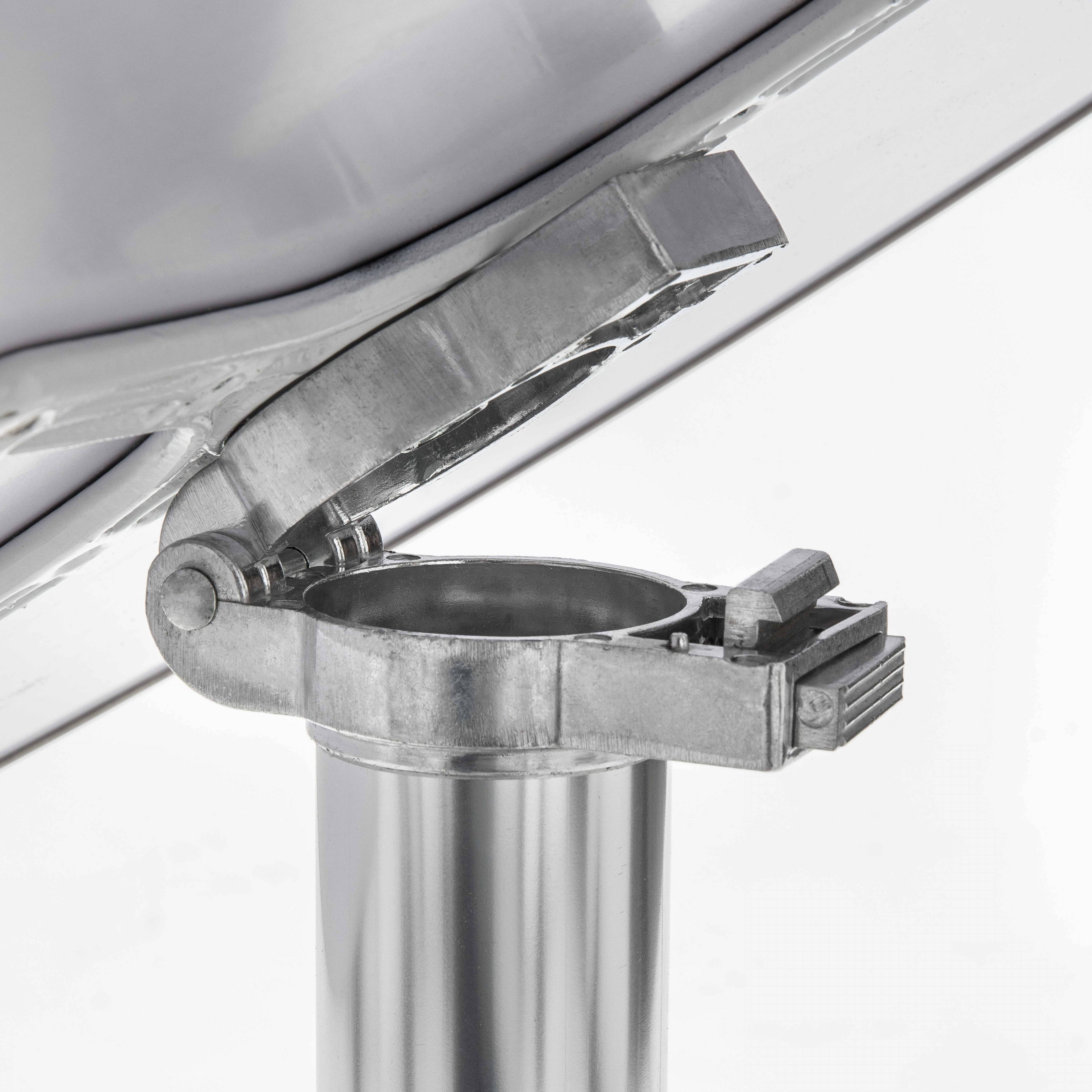 Oviala - Table ronde inclinable en inox gris Brixton - Oviala - Imagen 3