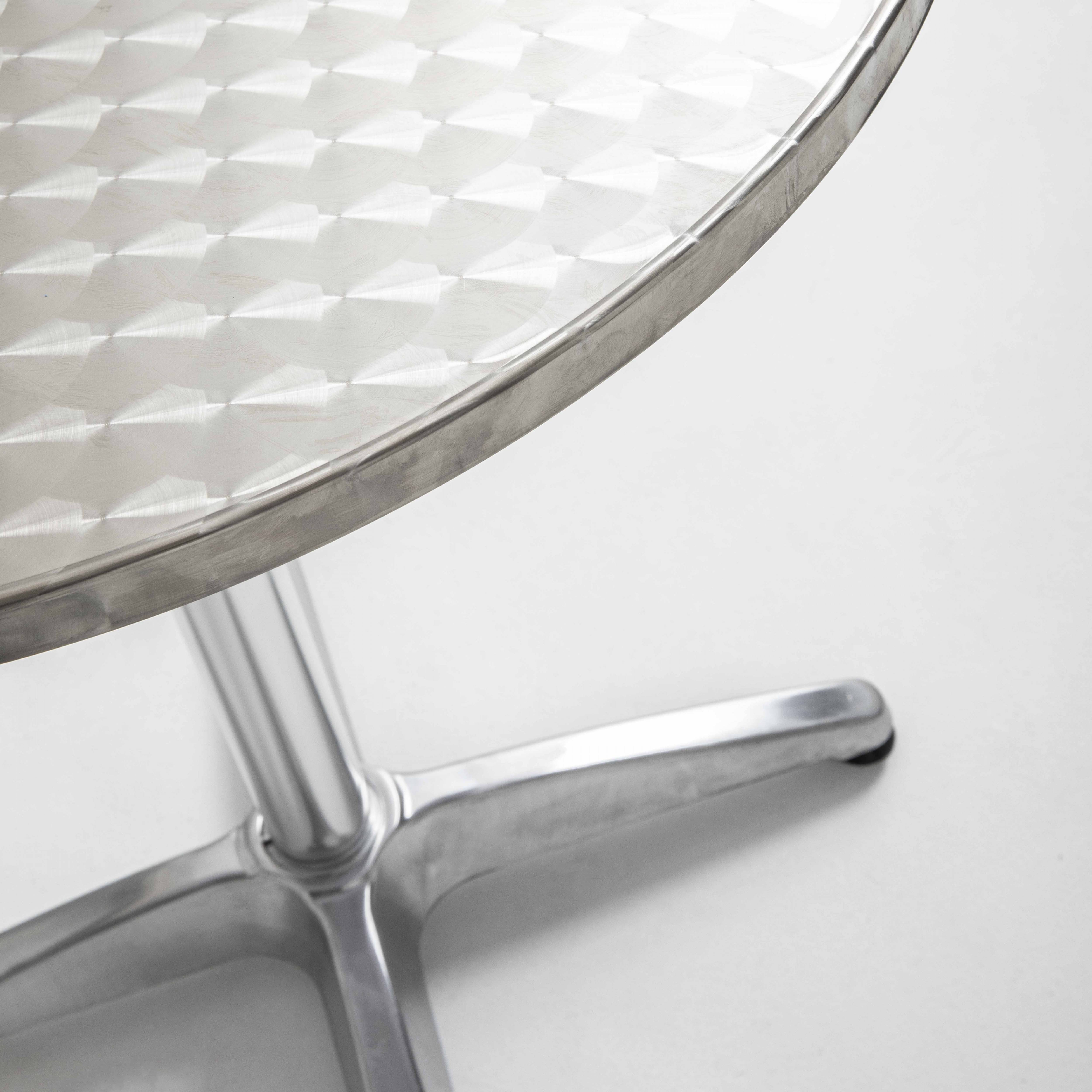Oviala - Table ronde inclinable en inox gris Brixton - Oviala - Imagen 5